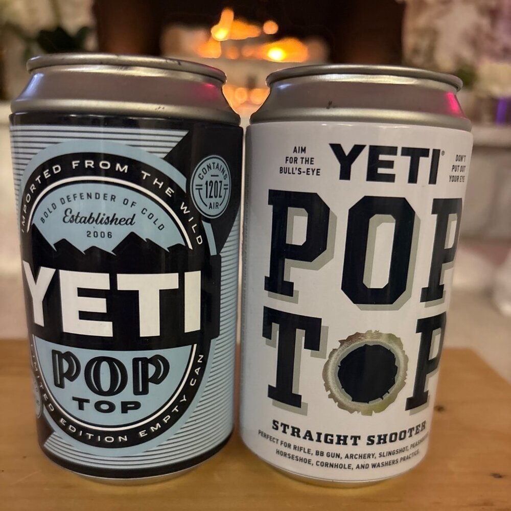 Yeti Pop Top Limited Edition Empty Storage Cans Stash Hidden Set of 2